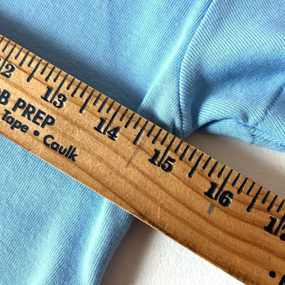 Ralph Lauren  Womens  Large Blue Shirt Fitted Top Embroidered Pony Short Sleeve - Picture 5 of 7